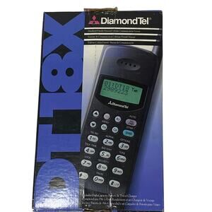Mitsubishi Mobile Phone Radio MT-1096 Leather Case Charger Battery Original Box